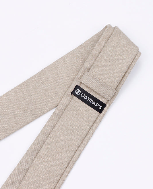 Cravate Beige Homme en Coton «Edgard»