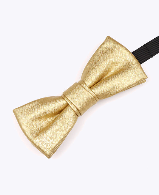 Noeud Papillon Doré Homme en Cuir «Achille»