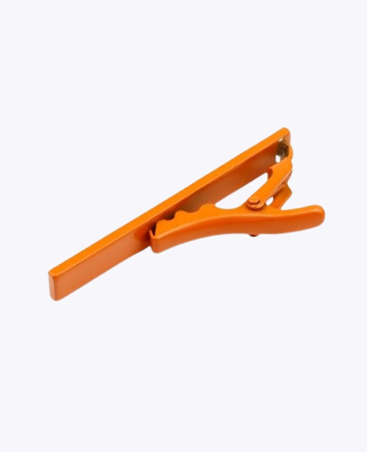 Pince à Cravate Orange en Métal