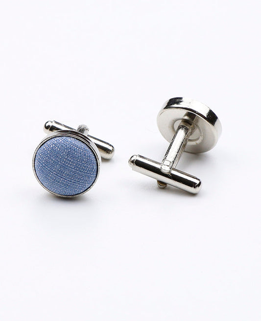 Boutons de Manchette Bleu n°3 en Polyester | Octave - Unipap's