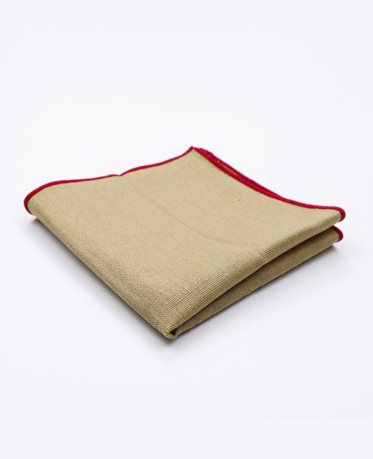 Pochette de Costume Beige n°1 en Lin | Basile - Unipap's