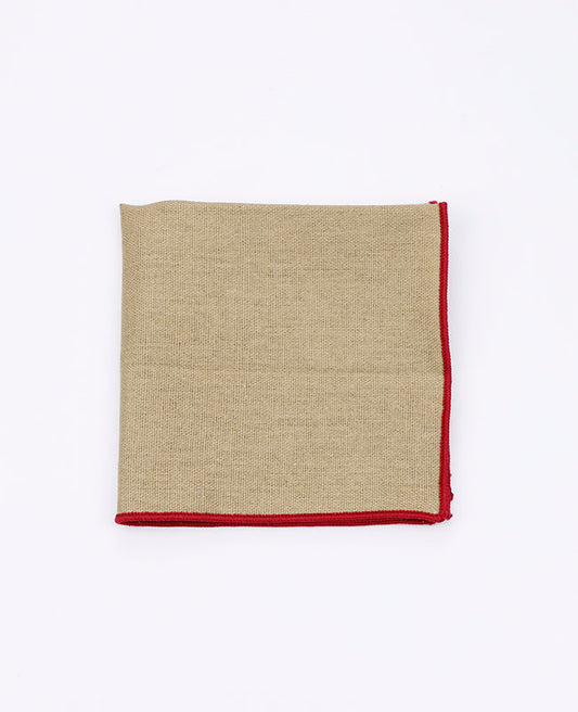 Pochette de Costume Beige n°1 en Lin | Basile - Unipap's