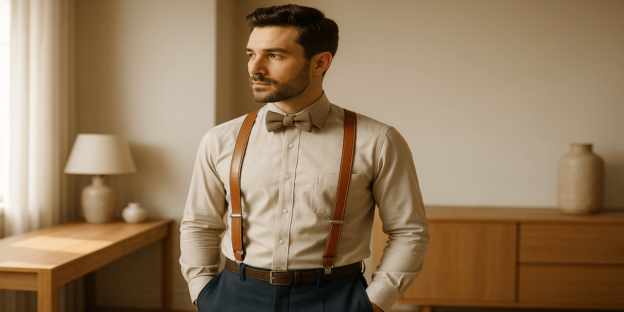 Pourquoi les bretelles homme sont-elles redevenues un symbole d’élégance moderne ? Imagem