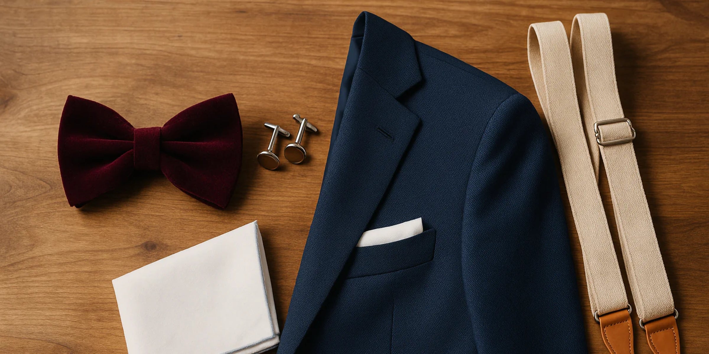 Comment assortir une pochette de costume à un nœud papillon pour un look homme élégant ? Imagem