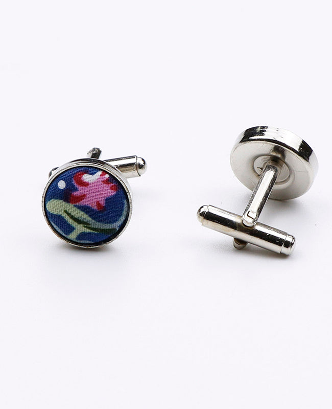 Abotoaduras Liberty Azul n°11 em Algodão | Gaspard - Unipap's