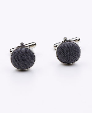 Boutons de Manchette Gris en Lin | Basile - Unipap's