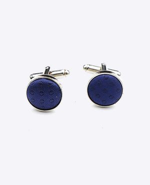 Abotoaduras Azul n°3 Com Bolinhas em Poliéster «Louis»