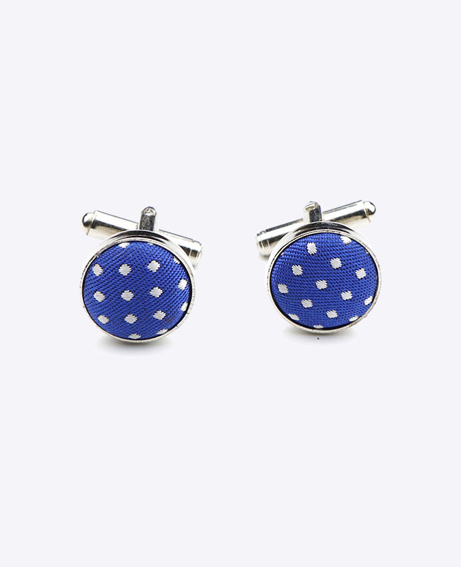 Abotoaduras Azul n°5 Com Bolinhas em Poliéster «Louis»