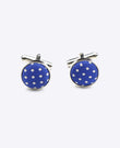 Abotoaduras Azul n°5 Com Bolinhas em Poliéster «Louis»