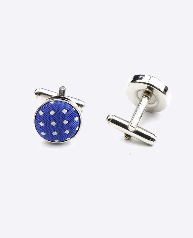 Abotoaduras Azul n°5 Com Bolinhas em Poliéster «Louis»