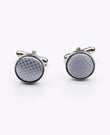 Boutons de Manchette Gris n°1 en Polyester | Martin - Unipap's