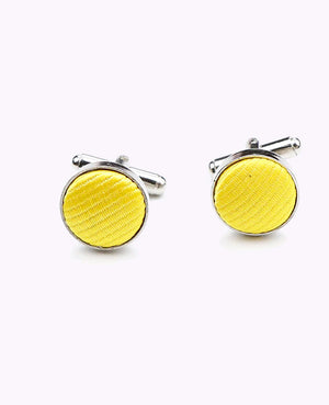 Abotoaduras Amarelo n°1 em Poliéster «Lucien»