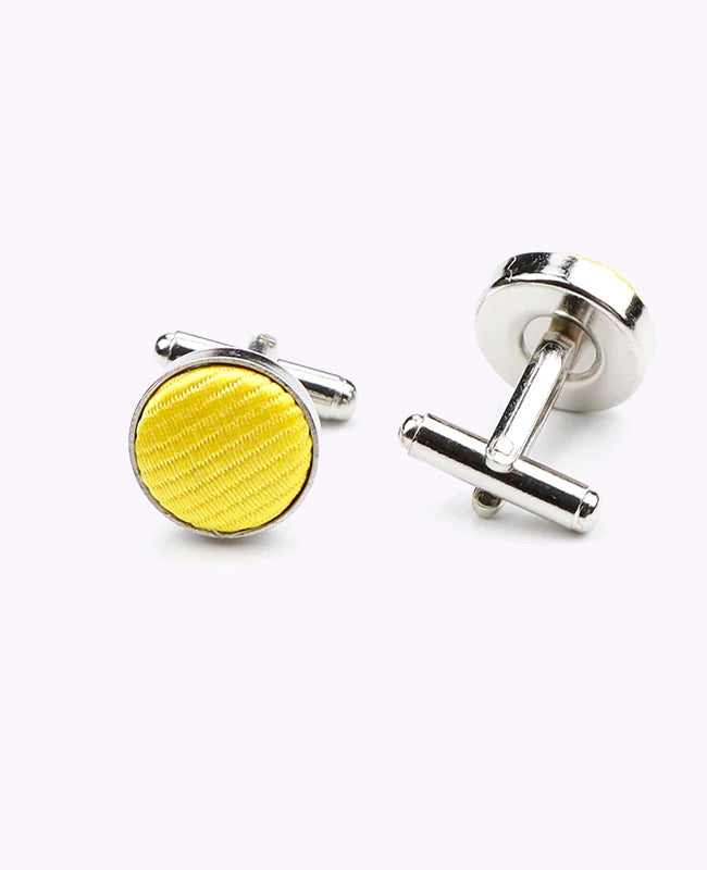 Abotoaduras Amarelo n°1 em Poliéster «Lucien»