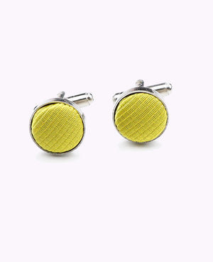 Abotoaduras Amarelo n°2 em Poliéster «Lucien»