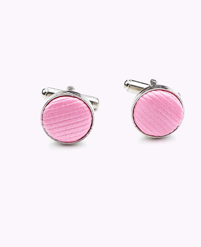 Abotoaduras Rosa em Poliéster «Lucien»