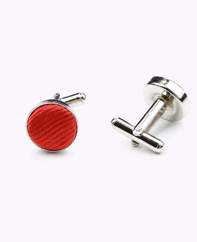 Abotoaduras Vermelho n°2 em Poliéster «Lucien»