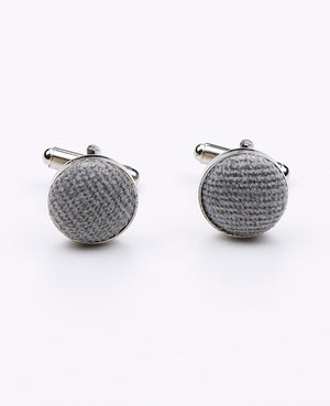 Boutons de Manchette Gris n°1 en Effet Velours | Simon - Unipap's