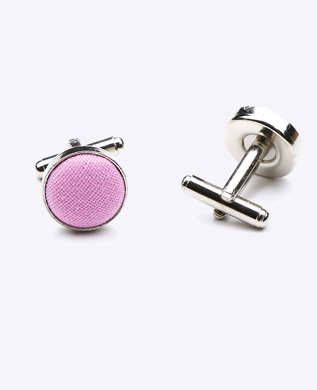 Abotoaduras Rosa n°4 em Algodão «Edgard»