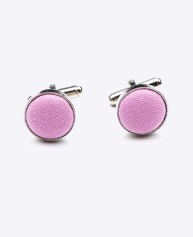 Abotoaduras Rosa n°4 em Algodão «Edgard»