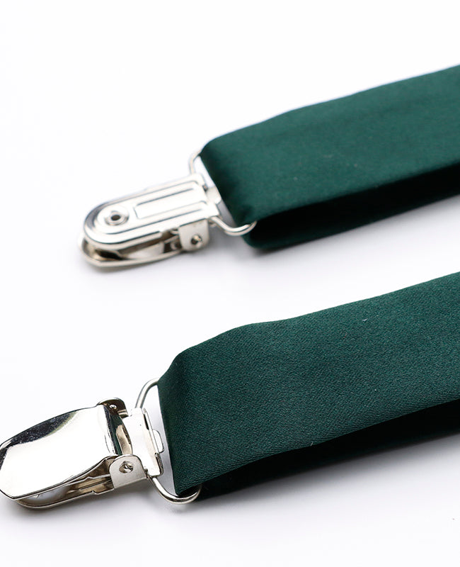 Suspensórios Homem Verde n°4 em Poliéster «Ernest»
