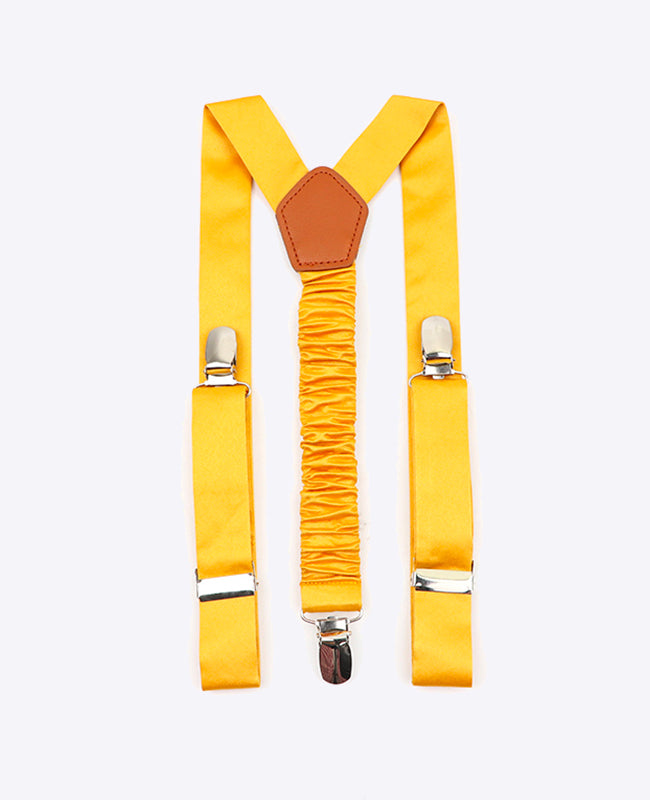 Suspensórios Criança Amarelo n°1 em Poliéster «Ernest»