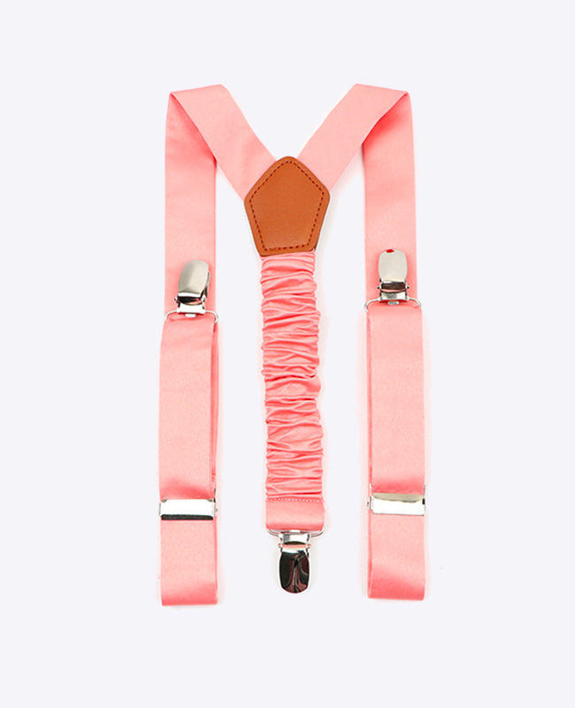 Suspensórios Criança Rosa n°3 em Poliéster «Ernest»