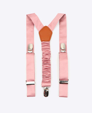 Suspensórios Criança Rosa n°4 em Poliéster «Ernest»
