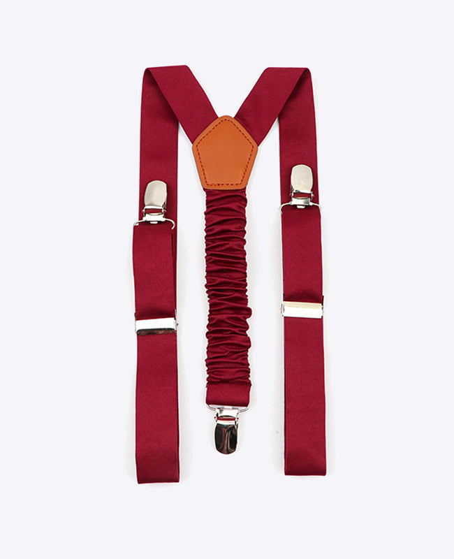 Suspensórios Criança Vermelho n°1 em Poliéster «Ernest»