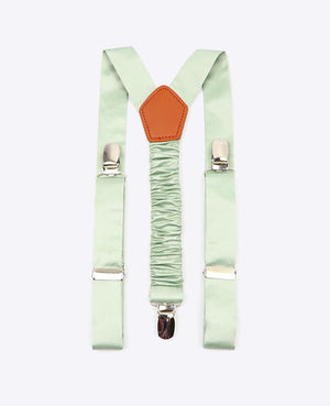 Suspensórios Criança Verde n°1 em Poliéster «Ernest»