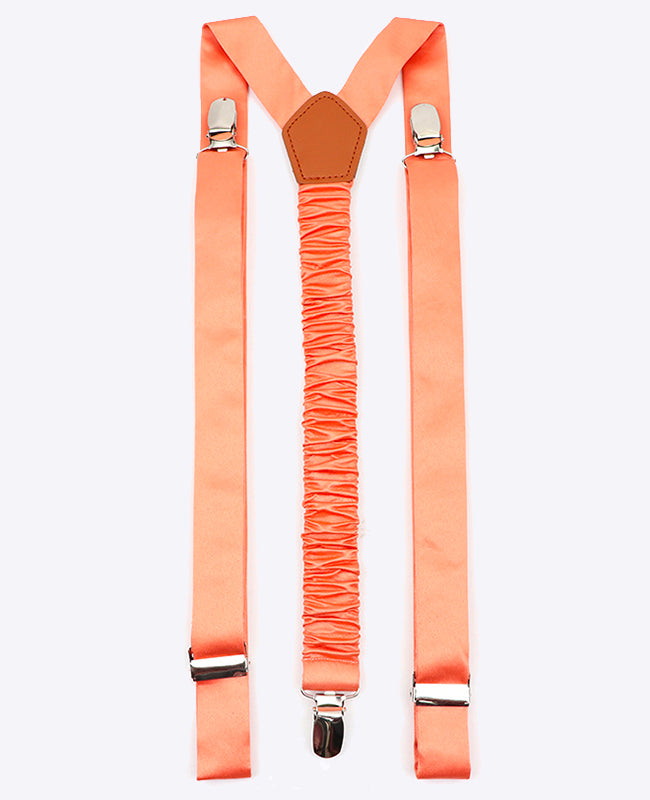 Suspensórios Criança Laranja n°1 em Poliéster «Ernest»