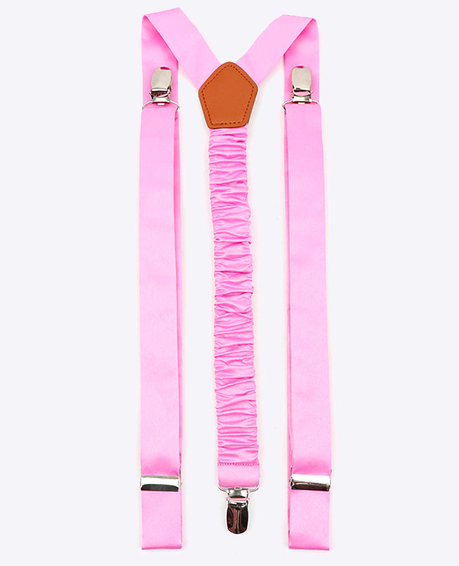 Suspensórios Homem Rosa n°1 em Poliéster «Ernest»