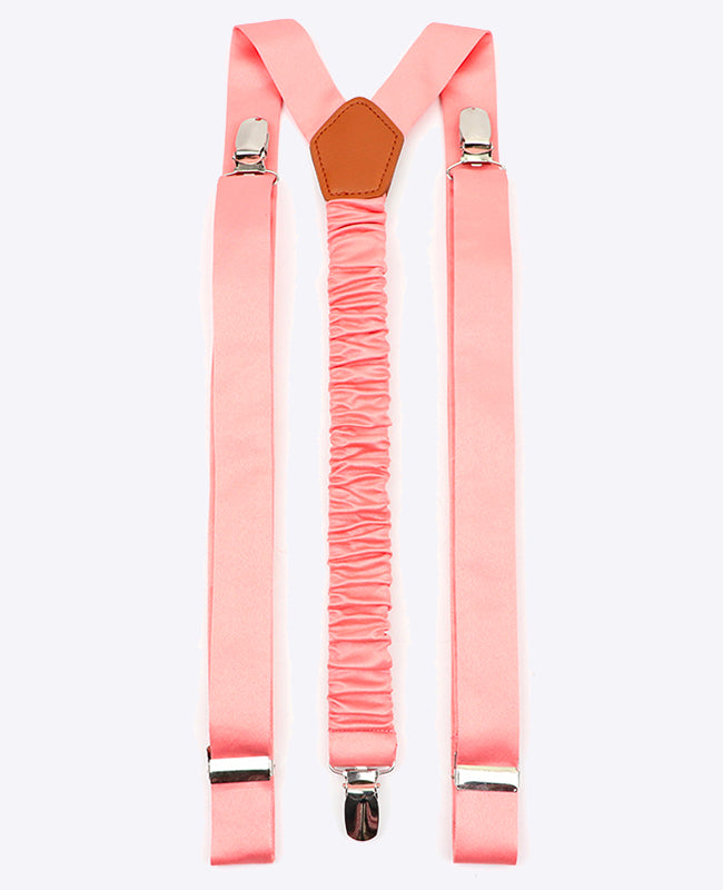 Suspensórios Homem Rosa n°3 em Poliéster «Ernest»