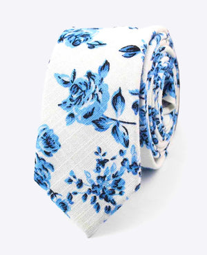 Gravata Liberty Branco n°10 Homem em Algodão
