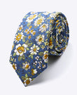 Gravata Liberty Azul n°1 Homem em Algodão «Gaspard»