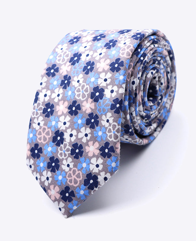 Gravata Liberty Azul n°5 Homem em Algodão | Gaspard - Unipap's