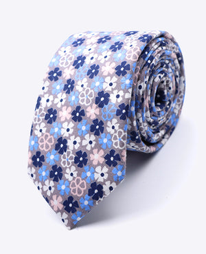 Gravata Liberty Azul n°5 Homem em Algodão | Gaspard - Unipap's