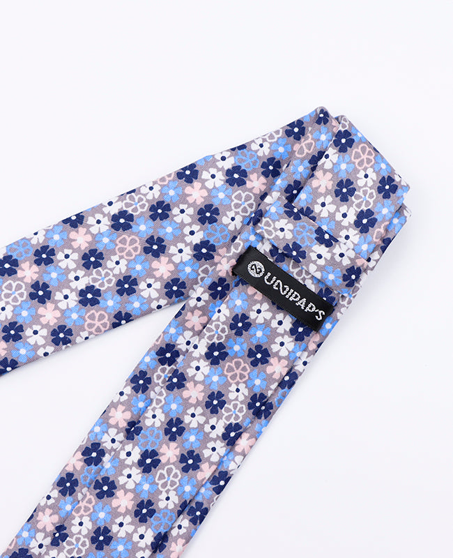 Gravata Liberty Azul n°5 Homem em Algodão | Gaspard - Unipap's