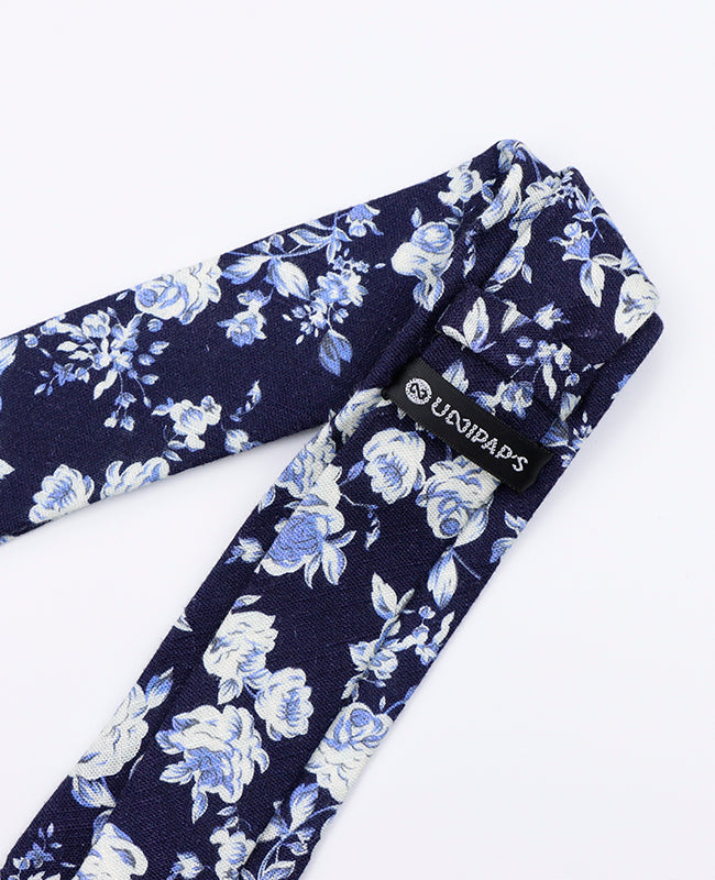 Gravata Liberty Azul n°6 Homem em Algodão | Charles - Unipap's
