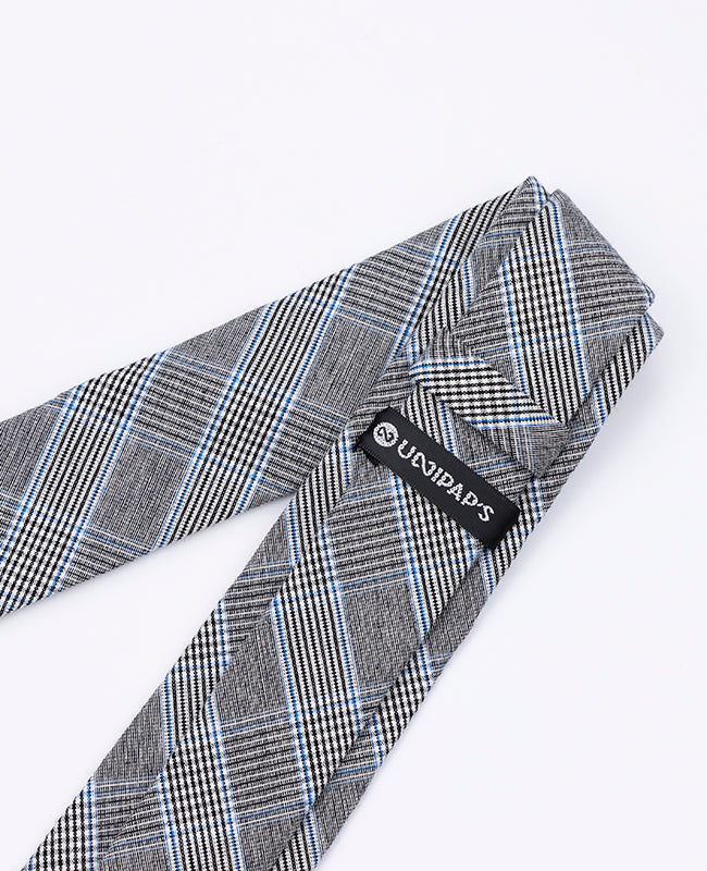 Gravata Tartan Cinzento n°1 Homem em Algodão | Marcel - Unipap's
