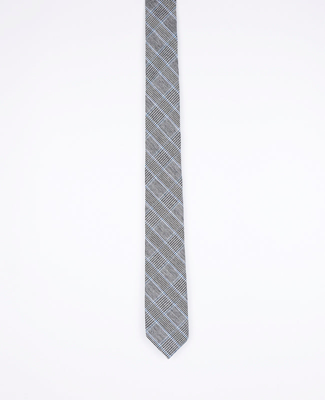 Gravata Tartan Cinzento n°1 Homem em Algodão | Marcel - Unipap's