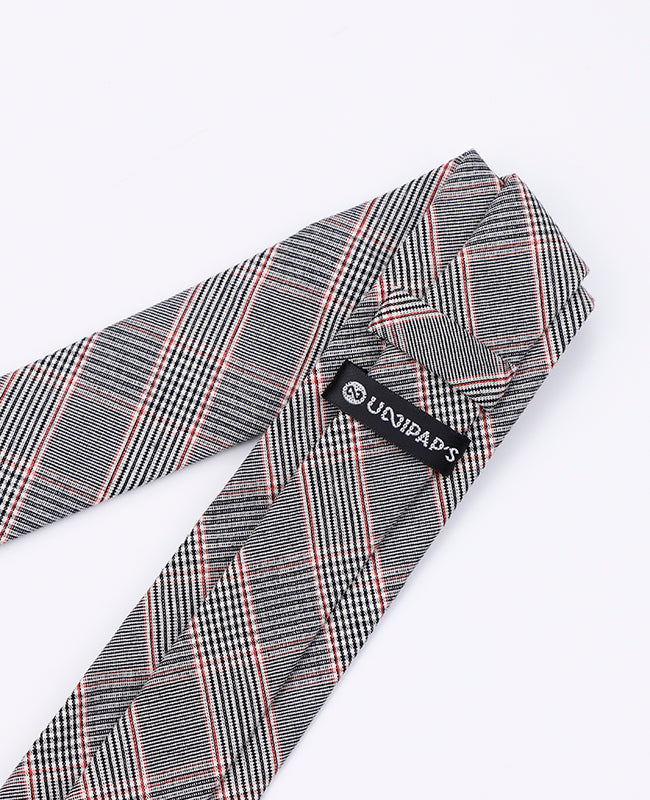 Gravata Tartan Cinzento n°2 Homem em Algodão | Marcel - Unipap's