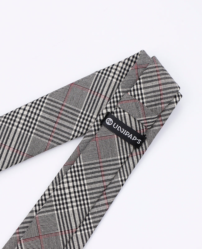 Gravata Tartan Cinzento n°3 Homem em Algodão | Marcel - Unipap's