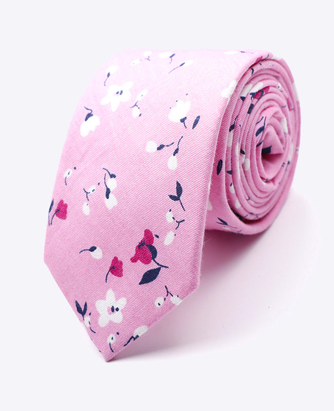 Gravata Liberty Rosa n°2 Homem em Algodão | Gaspard - Unipap's
