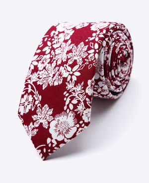 Gravata Liberty Vermelho n°2 Homem em Algodão | Clovis - Unipap's