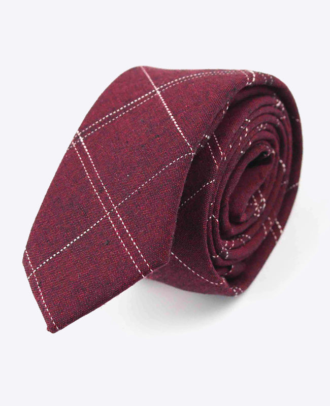Gravata Tartan Vermelho Homem em Algodão | Marcel - Unipap's