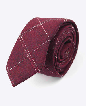 Gravata Tartan Vermelho Homem em Algodão | Marcel - Unipap's