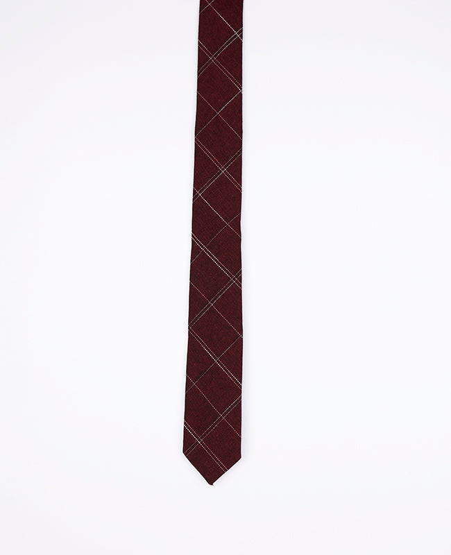 Gravata Tartan Vermelho Homem em Algodão | Marcel - Unipap's
