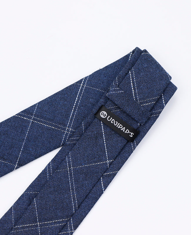 Gravata Tartan Azul Homem em Algodão | Marcel - Unipap's