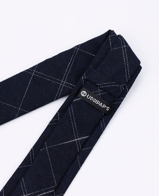 Gravata Tartan Preto n°1 Homem em Algodão | Marcel - Unipap's