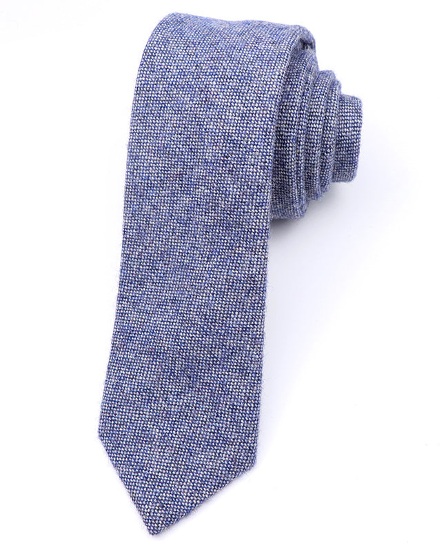 Gravata Tartan Azul n°2 Homem em Lã «Norbert»